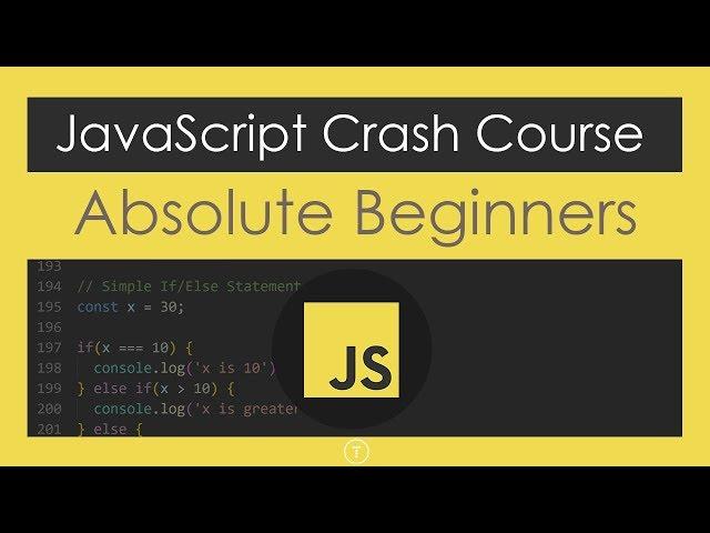 JavaScript Crash Course For Beginners