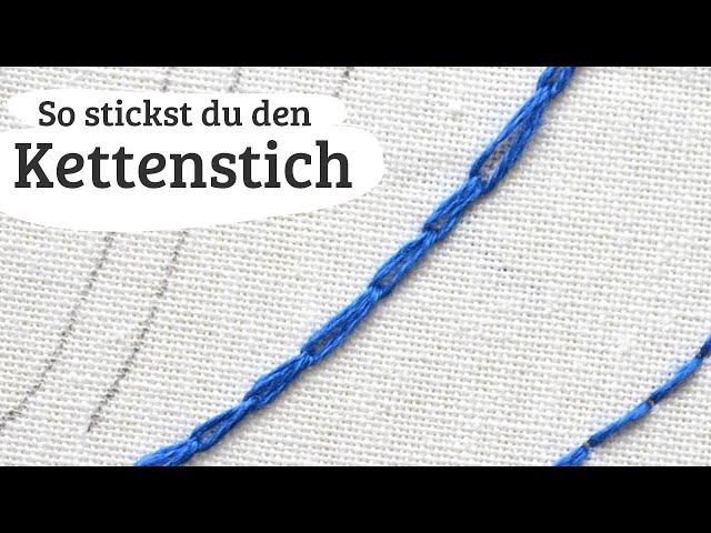 Kettenstich sticken Anleitung - Stickstich 10