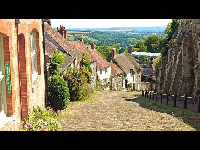 A Walk Down Gold Hill, Shaftesbury, English Countryside 4K