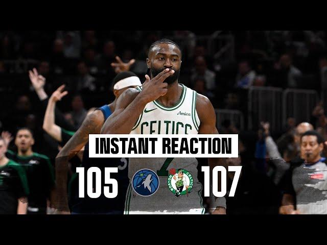 INSTANT REACTION: Celtics extend win streak to five with tough performance vs. Timberwolves