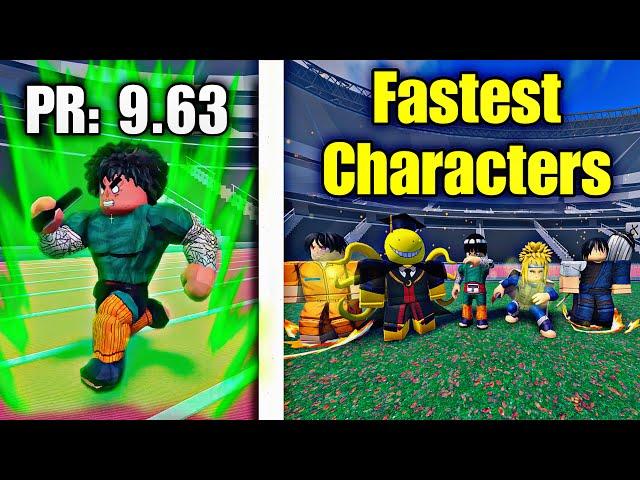 The FASTEST ANIME Characters Takeover Roblox Track & Field