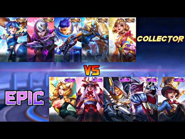 EPIC VS COLLECTOR SKIN 1 VS 1 FIGHT | MOBILE LEGENDS EPIC VS COLLECTOR