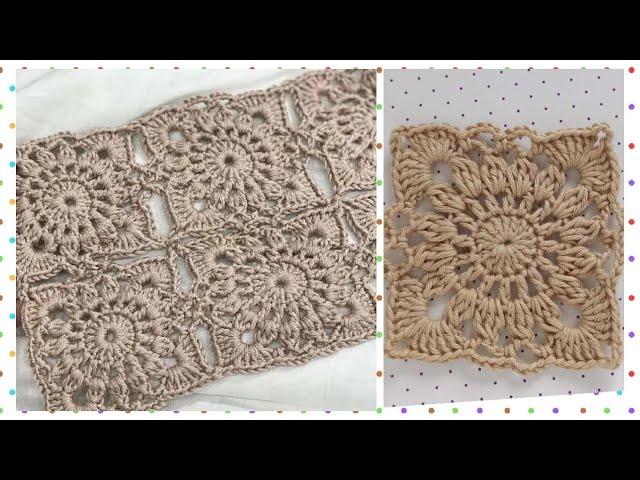 Очень простой, АЖУРНЫЙ КВАДРАТ КРЮЧКОМ/crochet pattern/crochet openwork square/Häkelmuster