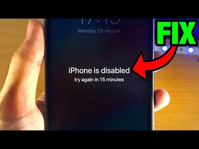 iPhone is disabled try again in 15 minutes SOLVED