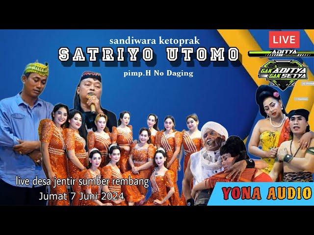 LIVE STREAMING KETHOPRAK SATRIYO UTOMO || LAKON : RONGGO LAWE GUGUR