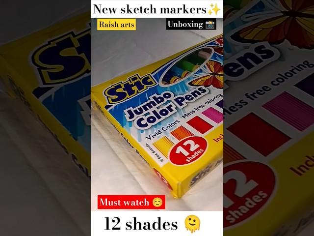 New Sketch markers unboxing | Raish Arts | #shorts #sketch #viral