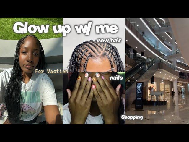 GLOW UP W / ME FOR VACATION  : maintenance vlog ,mall haul, gel set , hair appointment