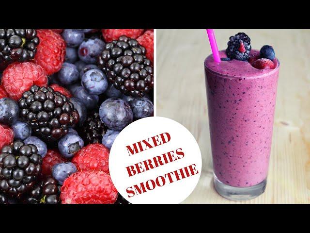 HOW TO MAKE SMOOTHIES WITH FROZEN BERRIES/ Mixed berries Smoothies/ANTIOXIDANT SMOOTHIE/