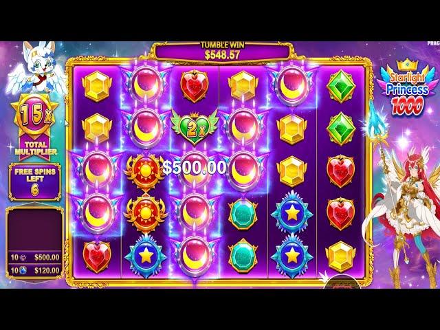 STARLIGHT PRINCESS 1000 EPIC SPIN NICE MULTIPLIER HIT GOOD SYMBOLS BIG TUMBLE WIN BONUS BUY ONLINE