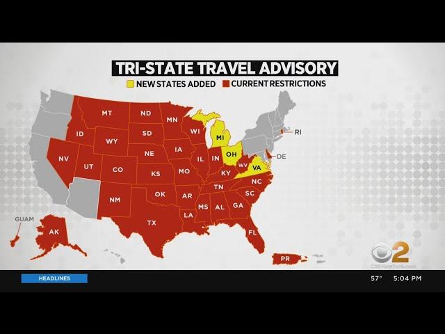 3 States Added To Tri-State Travel Advisory List