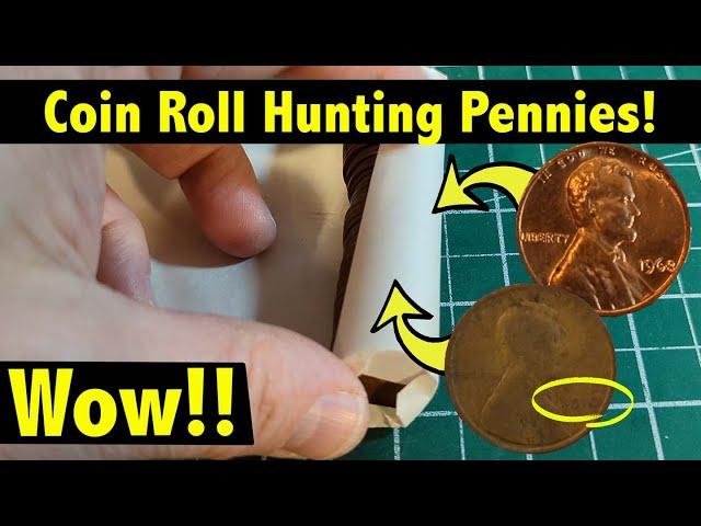 Wow! A bunch of OLD American Coins found Coin Roll Hunting Pennies in Canada!