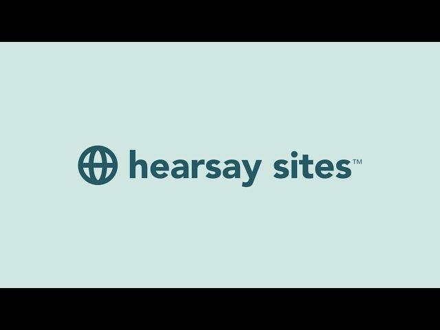 Hearsay Sites: branded websites built for your field