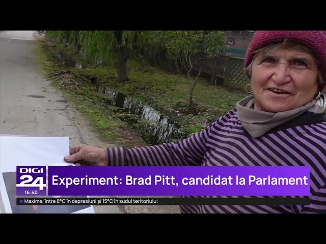 Experiment: Brad Pitt, "candidat" la Parlament. Unii români au spus franc că îl vor vota