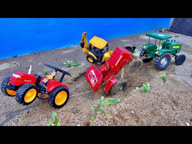 Mahindra Novo 755 di Tractor stuck in Water Mud Pulling out by John Deere, JCB Backhoe Loader, 4 WD