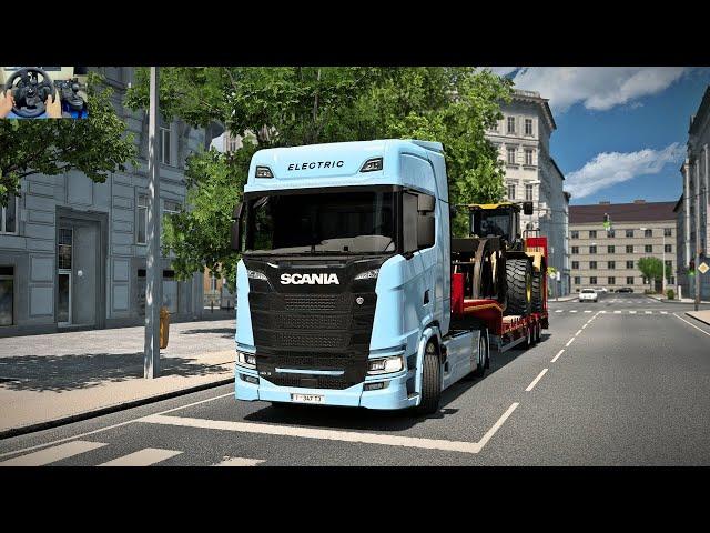 Driving Scania S BEV (Electric) in Austria | Logitech G923