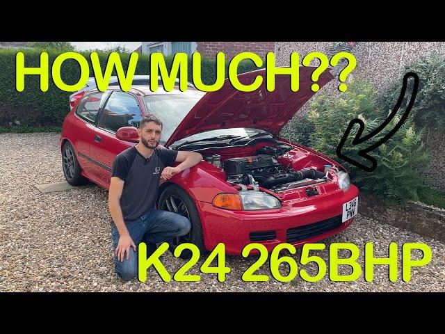 HOW MUCH DOES IT COST TO K SWAP A HONDA CIVIC?