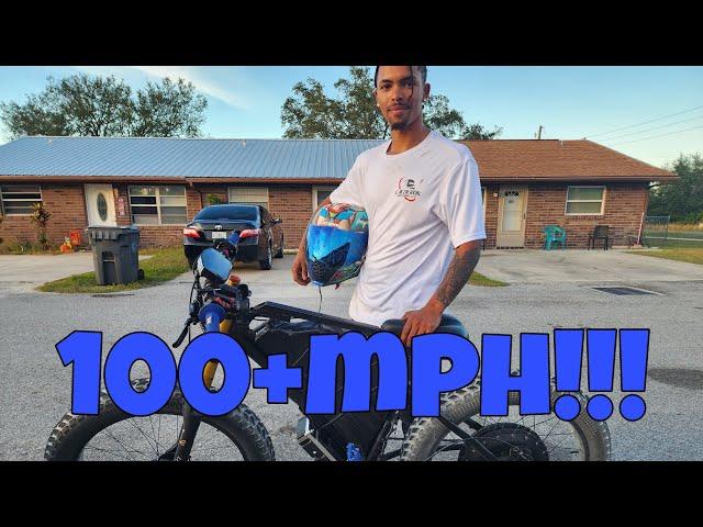 Fastest ebike in the world.  72v  8000w Tommebike new record over 100mph!!!!!!