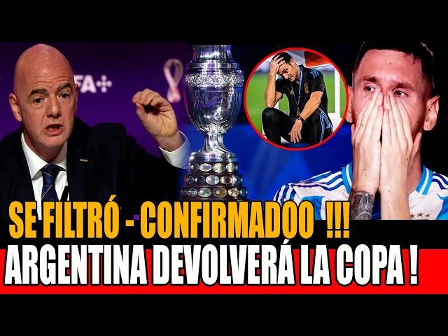  LO FILTRAN ! ARGENTINA DEVOLVERÁ LA COPA AMERICA a la Conmebol POR ESTO !