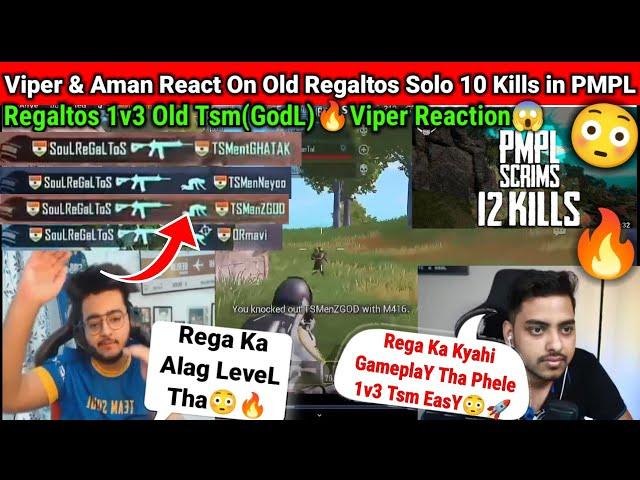 Viper & Aman React On Old RegaltosRega 1v3 TSM-ENT & Solo 10 Finishesin PMPL Scrims