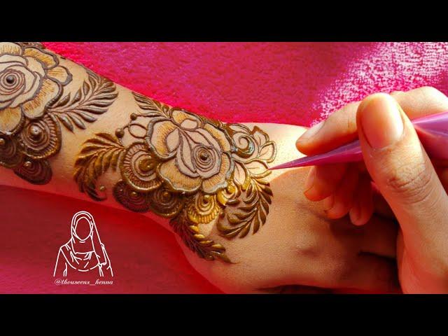 Latest Beautiful Floral Henna Design For Back Hand | Beautiful Floral Henna Tutorial