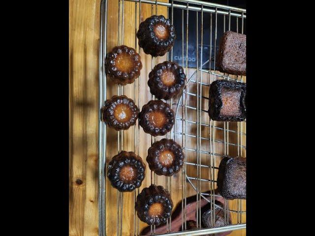 다이소 틀로 두가지 맛 까눌레 만들기 Making canelés with Daiso mold