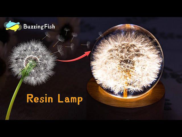 Use a Mold to Create an Dandelion Resin Night Lamp | Resin Art