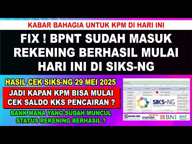 BUKTI NYATA! BPNT TAHAP 2 SUDAH MASUK REKENING BERHASIL MULAI HARI INI DI SIKS-NG | JADI KAPAN CAIR?