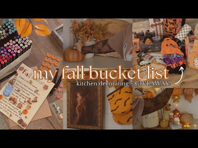 starting my fall bucket list  kitchen decorating + GIVEAWAY