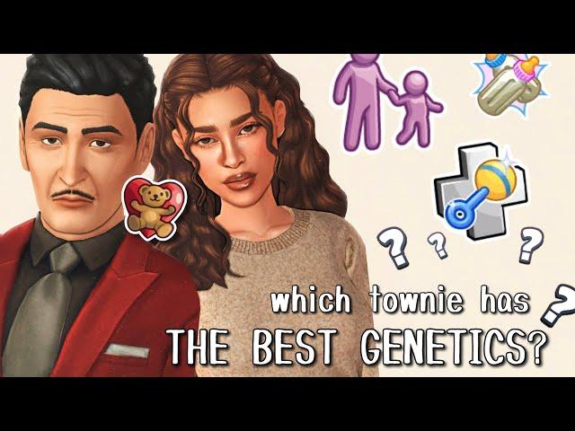 Which Townie has the BEST Genetics? ┊Sims 4 Create a Sim Challenge