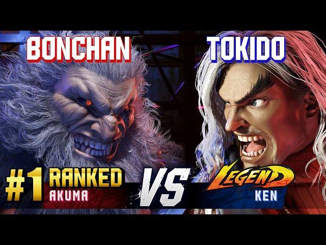 SF6 ▰ BONCHAN (#1 Ranked Akuma) vs TOKIDO (Ken) ▰ High Level Gameplay