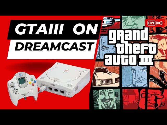 GTA3 on the Sega Dreamcast. Real hardware, using burned CD-R!!