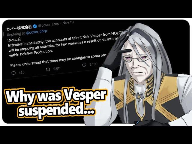 Vesper Addresses His 2 Week Suspension