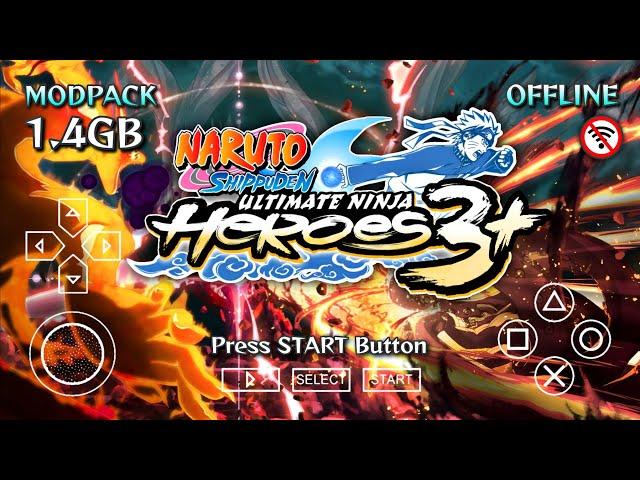 NARUTO Ultimate Ninja HEROES 3+ PPSSPP Android Offline Mod Naruto Heroes 3 Graphics HD | Gameplay