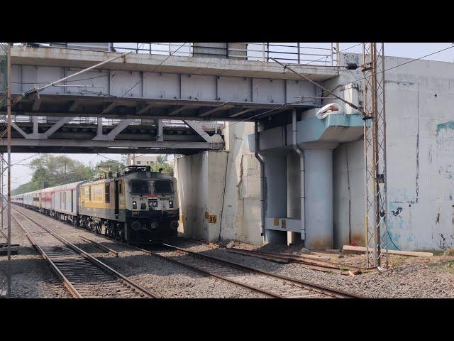 12680 CBE - MAS intercity express| SRF ED WAP7 | INDIAN RAILWAYS  | Afternoon