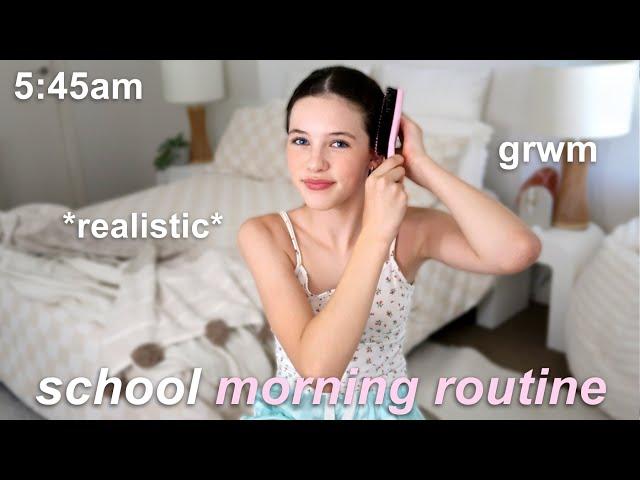 grwm SCHOOL MORNING ROUTINE  My First Day of High School