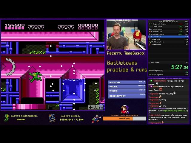 Battletoads (NES) any% (no-ww) NTSC-US Speedrun in 15:18