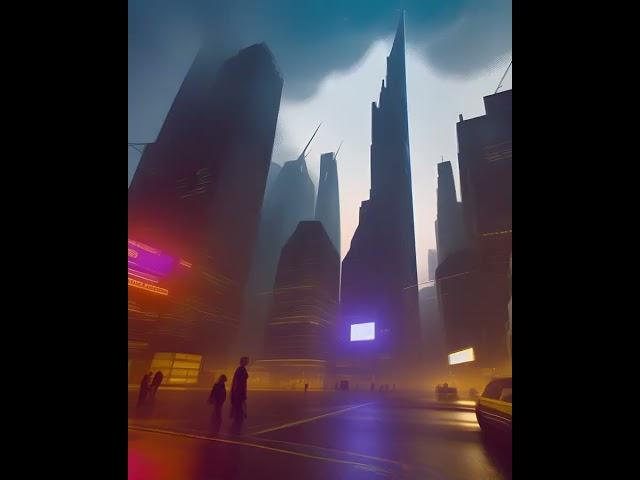 Futuristic Cityscape - AI Generated Video | Stable Diffusion