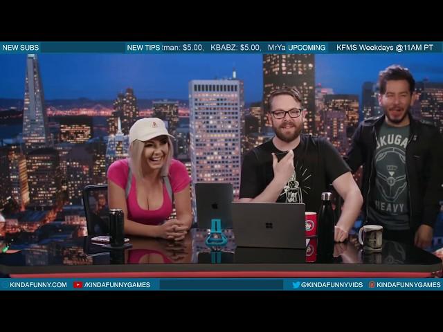 Jessica Nigri Bongos Kevin - The Kinda Funny Morning Show 03.06.18