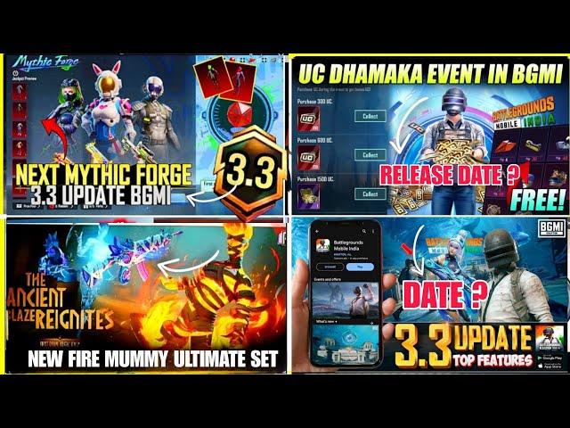 BGMI NEXT MYTHIC FORGE | Next Uc Dhamaka Event Bgmi | Bgmi Anniversary Crate Date | Bgmi 3.3 Update