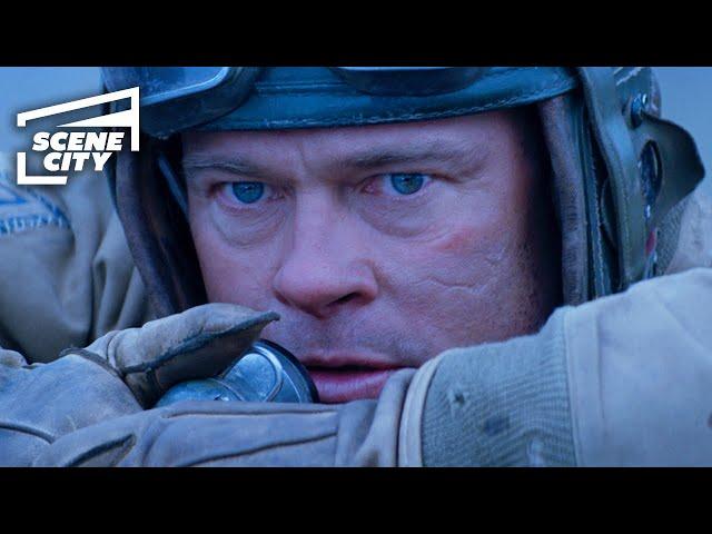 Fury: Sherman Tank vs. Tiger Tank (BRAD PITT HD CLIP) | With Captions