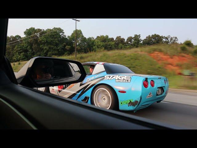 C5 Z06 Drift Corvette vs Nasty Cammed Camaro