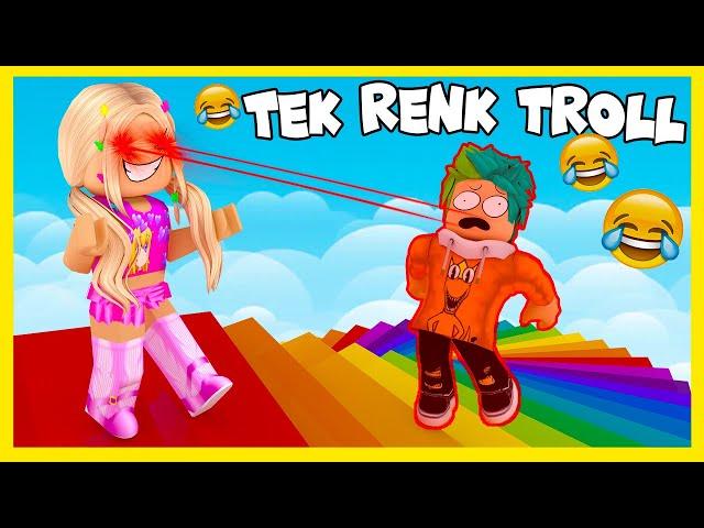 TEK RENK MERDİVEN AMA TROLLEMECE VAR  ROBLOX Stairs Of RAGE! @HanKanaL @KubraNisaYoutube