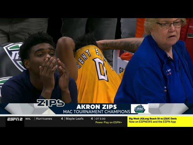 Kent State player forgets the score and fouls Akron to lose the game