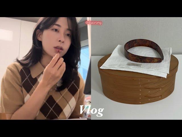 직장인 다이어트 브이로그‍|가을맞이 쇼핑템 소개•아가일니트 추천•호피 헤어밴드 추천•H&M 스웨이드 자켓•직장인도시락메뉴•신용산맛집•신용산이자카야•아크테릭스 감마•호보백추천