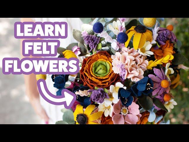 Felt Flowers for Beginners | The Hardwood Forest | Felt Flower Artist and Teacher