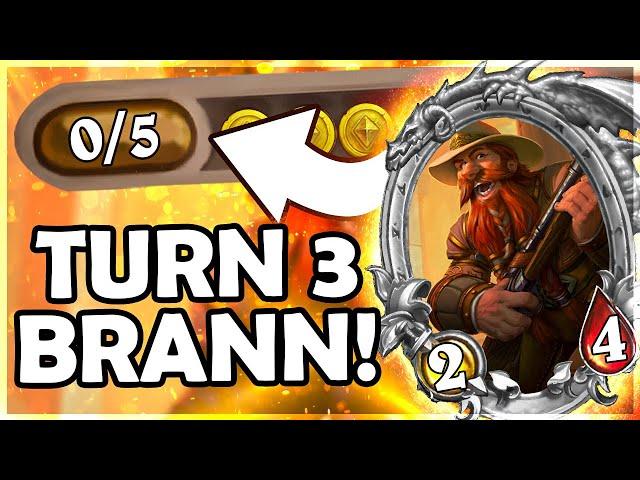 Brann on TURN 3! | Hearthstone Battlegrounds