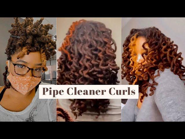 How to do Pipe Cleaner Curls on Locs  + TAKE DOWN | with pictures