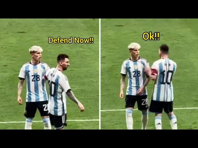 Leo Messi told Garnacho to defend in Argentina vs Australia!!