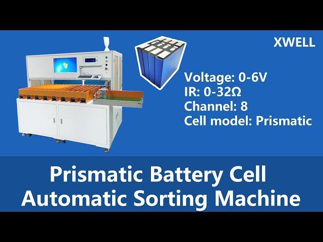 Prismatic battery cell 8 channel automatic sorting machine ocv and ir tester