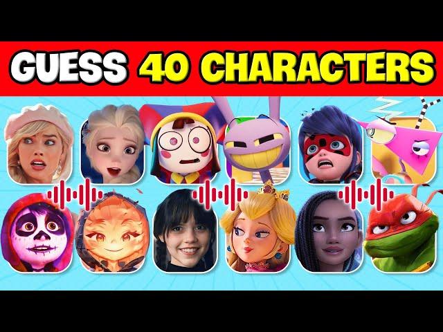 Guess 40 Characters By SONGS | Who's SINGING? The Amazing Digital Circus, Wednesday, Princess Peach